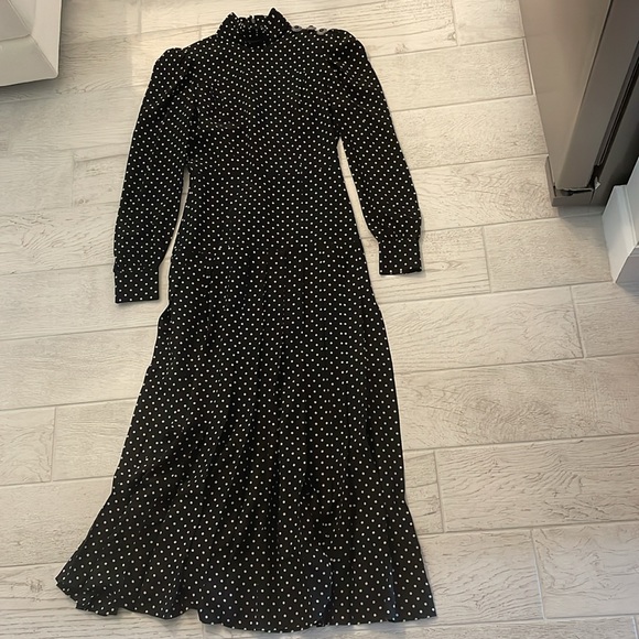 Robe Midi Mango En Maille Tricotée - Couleur Vert Kaki Foncé - Taille L - Occasion Très Bon état